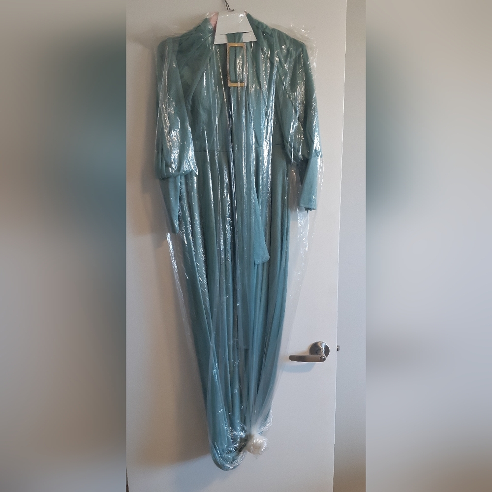 Elegant Teal Long Dress